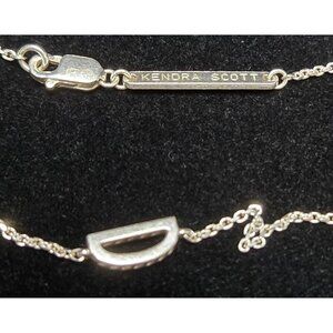 Kendra Scott Letter D Inline Initial Necklace Sterling Silver